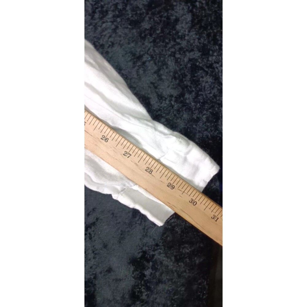 Sigrid Olson 100% Linen Button Down Tunic L White Coastal Grandma Quiet Luxury - Picture 11 of 13